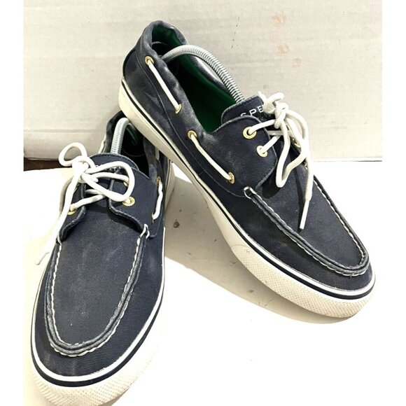 Sperry Bahama II Women’s Size 10 M Blue Denim canvas Loafers Boat Shoe - Picture 1 of 8